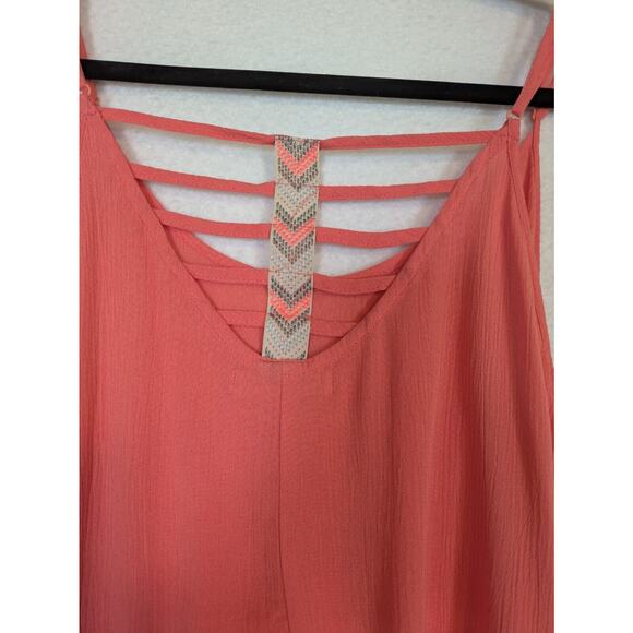 NWT Wishful Park Womens Asymmetrical Coral Tank Top Loose Fit, Size Med - Picture 6 of 11